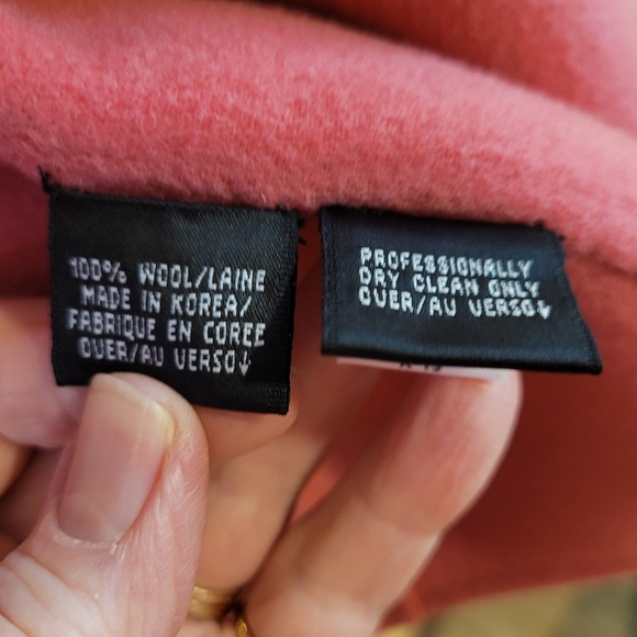 Dana Buchman Petites rose pink open front wool jacket - 12P.           D20 - Picture 6 of 6